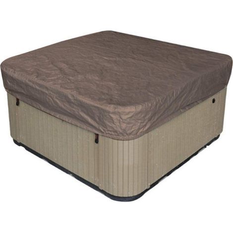 Whirlpoolabdeckung, Thermoabdeckung für Whirlpools, Spa, Faltbare Ersatz-Whirlpoolabdeckung, Schutzhülle für Whirlpools, Whirlpoolabdeckung (Café) (1/5)