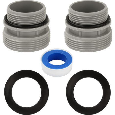 Paquete de 2 kits de conversión de manguera para piscina 4560 compatibles con adaptadores de manguera para bombas de filtro de piscina Intex, adecuados para kits de conversión Intex de 40 mm a 1 1/2 p (1/5)