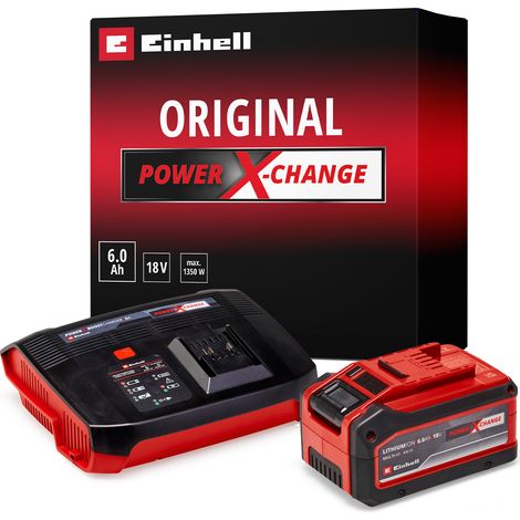 Einhell Starter Kit 6,0 Ah et Chargeur Boostcharger PXC (Lithium-Ion, 18V, 1 chargeur + 1 batteries 6,0 Ah, pour tous les appareils Einhell PXC) (1/5)