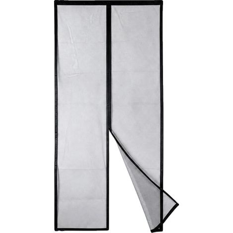 Moustiquaire Magnétique, Fermeture Magnétique Automatisée, Installation Facile, Noir 90x120cm (convient pour des ouvertures jusqu'à 86 x (1/2)