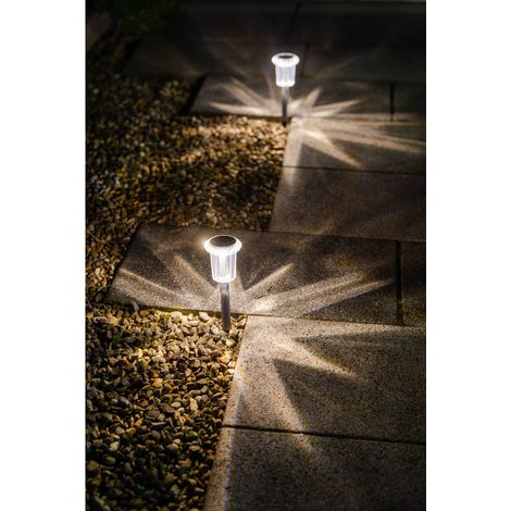 Balise solaire H30cm - effet Étoile (1/3)