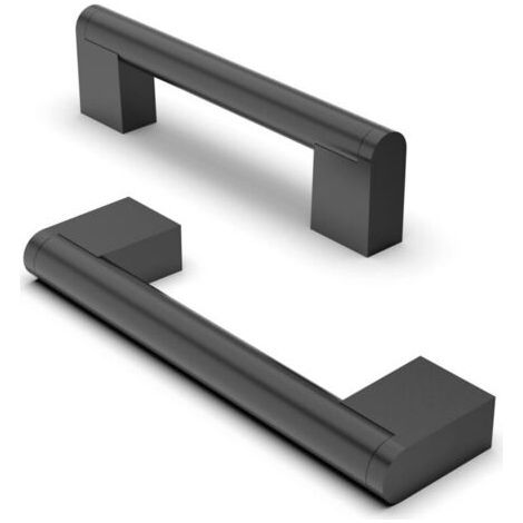 2 Pieces Furniture Handle, 96mm Hole Distance Stainless Steel Furniture Handles Cupboard Handles Black Cabinet Handle (1/5)