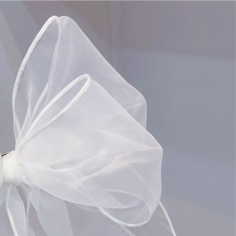 Pince à cheveux nœud, pince à cheveux pour femme, pince à cheveux en tissu coloré, accessoire mignon et tendance, blanche. (1/5)