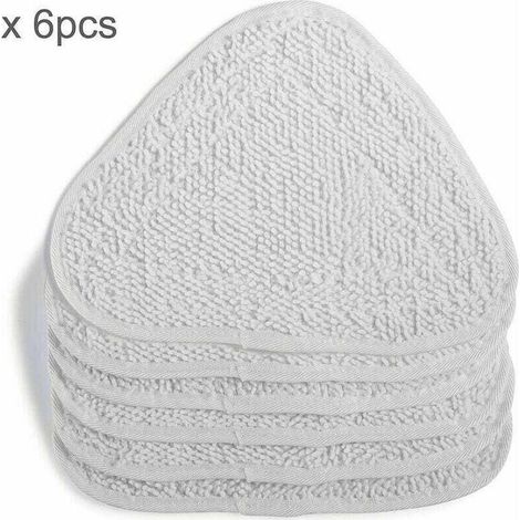 6X Housses de rechange pour Vileda Steam Steam Cleaner Housse de rechange 100 Hot Spray Mop, Family Pack, Blanc (1/5)