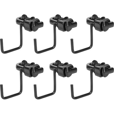 Lot de 6 crochets d'arrimage à double goujons en acier au carbone pour plateau de camion, remorque, pick-up, camping-car et quad. (1/5)