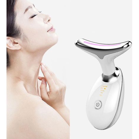 Tragbares Micro-Glow-Gerät zur Straffung des Halses und Faltenreduzierung – weiß
