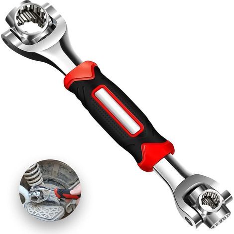 eu de Douilles 52 en 1 Professionnel - Clé à Cliquet Réversible 360° avec Douille Rapide & Poignée Ergonomique Anti-Dérapante - Pour Auto, Moto, Bricolage (1/5)