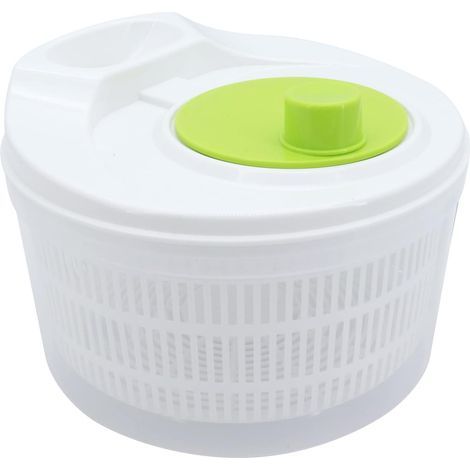 Petite essoreuse à salade transparente 23cm. Essore la laitue et les légumes. Lave et égoutte. (1/5)