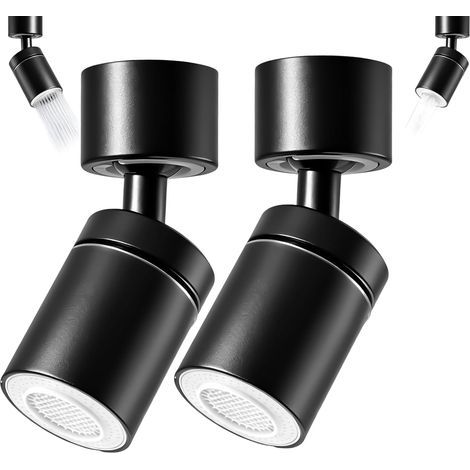 2-Piece Faucet Aerator Set, 360° Rotation, 2 Spray Modes, Stainless Steel, Kitchen Bathroom (1/5)