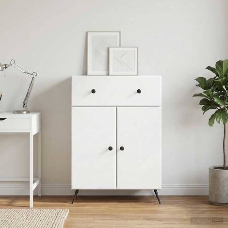 vidaXL Buffet Blanc 66 x 34,5 x 90 cm Bois d'ingénierie (1/5)