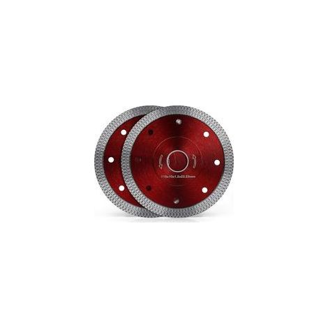 Disque Diamant 2 Pièces - 115mm pour Béton, Pierre, Carrelage, Marbre, Disque à Tronçonner Ultra-Fin, Haute Performance (1/5)