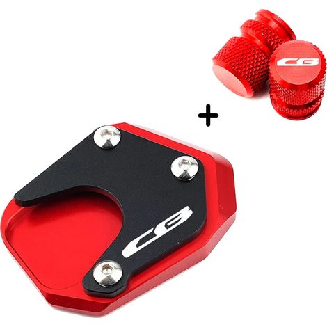 (Ensemble rouge) Compatible avec les modèles HONDA CB500X, CB650R, CB500F, CB125R, CB300R, CB400X et CBR650R : béquille latérale, repose-pied et extension pour moto CB 500X et 650R (puissance maximale (1/4)