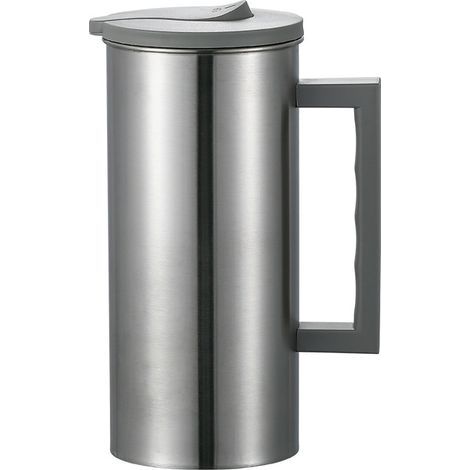 Bouteille de 1600 ml avec infuseur à thé, carafe à eau froide, acier inoxydable, gris (1/4)