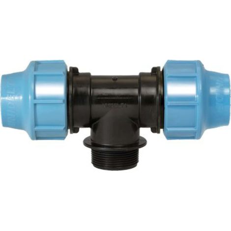 TEE A COMPRESSIONE FILETTO MASCHIO PN16 UNIDELTA - MM 40X1"1/4M - 2 pezzi