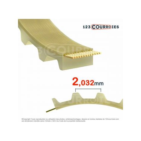 Courroie dentée en polyuréthane 97MXL037-PU