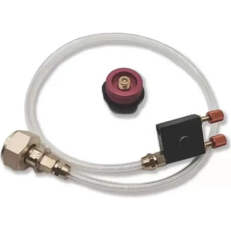 Adaptateur de recharge de propane pour réchaud de camping avec soupape de décharge de pression et valve de gonflage pour bouteille de gaz, compatible avec les accessoires de réchaud et les réchauds po (1/5)