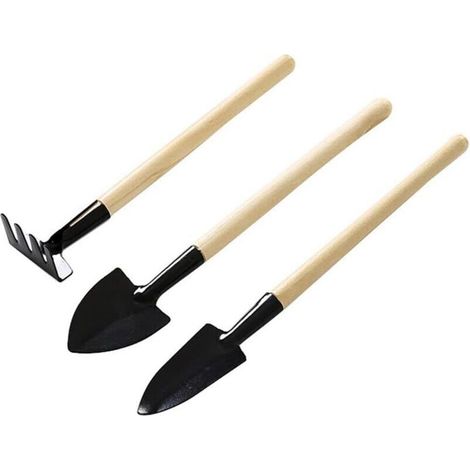 Mini ensemble d'outils de jardin, ensemble de 3 pièces, petit jardinage d'intérieur, outils pour plantes d'intérieur (1/4)