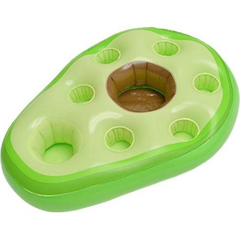 Tapis flottant gonflable en forme d'avocat - Porte-gobelet pour fêtes à la piscine - Tapis flottant pour jeux d'eau d'été (1/3)