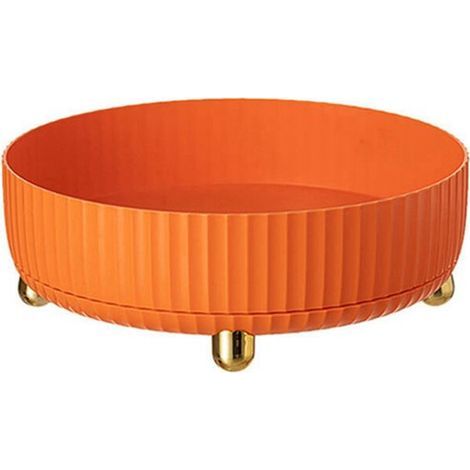 Stockage de Cuisine ÉTagèRe Rotative Support D'Assaisonnement BoîTe D'Assaisonnement Plateau Tournant MéNager Support de Stockage Rotatif Orange (1/4)