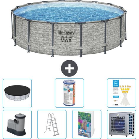 Bestway Piscina Bestway Steel Pro MAX Rotonda - 488x122 cm - 8-pezzi  S551 (1/3)