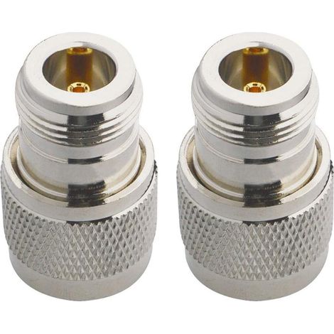 Lot de 2 adaptateurs coaxiaux RF UHF PL259 mâle vers N Femelle (N Femelle vers PL259 UHF mâle) pour radioamateur, CB, Talkie-walkie et antenne Wi-FI (1/5)
