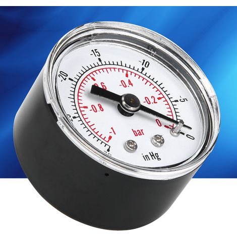 -1 - 0 bar -30 - 0 inHg Vakuummanometer mit Doppelskala, 1/8 BSPT-Rücklaufanschluss (1/5)