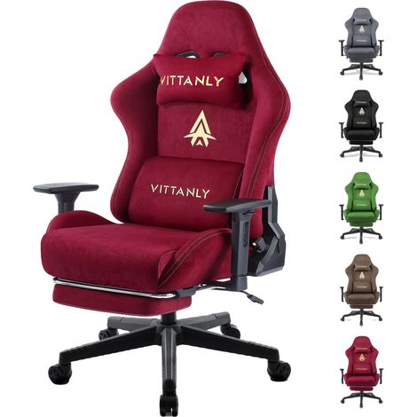 Silla gaming ergonómica, reposabrazos ajustables, respaldo ajustable de 90° a 155°. (1/2)