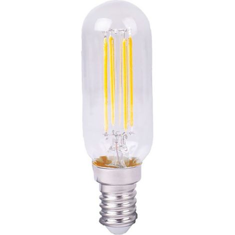 Bombilla Tubular Filamento LED E14 2W 2700K Cristal Transparente