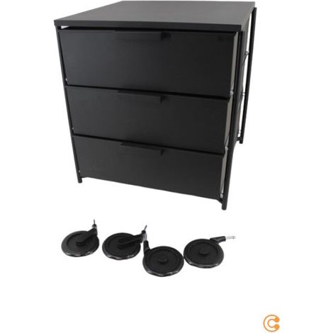 [GEBRAUCHT] B-Ware Kartell Mobil 3 Container Mobil Rollcontainer Regal 3 Schubladen Matt Schwarz (1/2)
