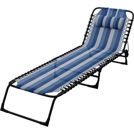 Marbueno Lettino Pieghevole Blu Comfort Esterno (1/3)