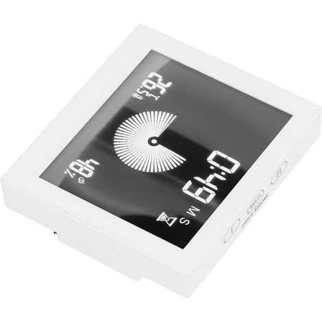 Multifunktionales Temperatur- und Feuchtigkeitsmessgerät mit Timer- und Weckfunktion, weiß, USB 5V 1A (1/5)