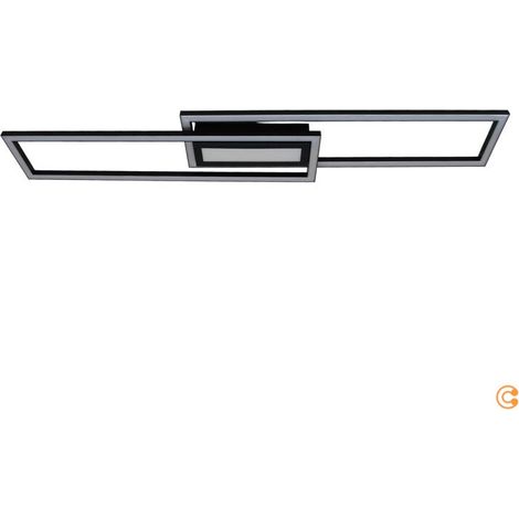 Plafonnier rectangulaire 95 cm LED 45W noir ASMIN LD (1/2)