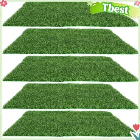 Tbest Pelouse artificielle Gazon Artificiel Gazon Artificiel en Fibre Chimique 5Pcs 30x30cm Pelouse Simulée piscine artificiel (1/5)