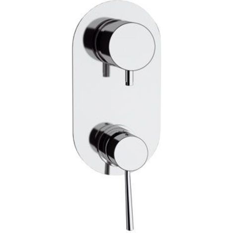 Rubinetto doccia con deviatore a 5 posizioni su piastra unica - serie minimal (1/2)
