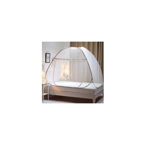 Moustiquaire de Lit Pliable Pop Up Grand Moustiquaire Tente en Forme de Dôme Porte Simple Camping Mosquito Rideau Facile à Installer pour Chambre à Coucher (1/5)
