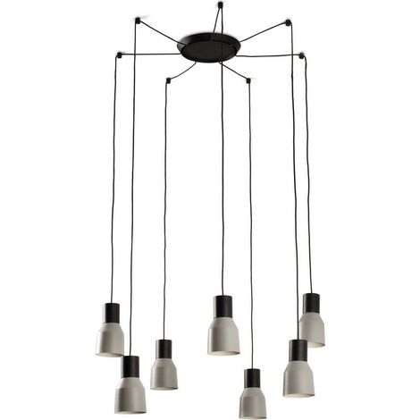 KOMBO Lámpara colgante gris Ø120 7L 68591-7L