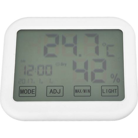 Thermomètre numérique intelligent tactile avec fonction réveil, enregistreur de température et humidité, écran LCD lumineux (1/5)