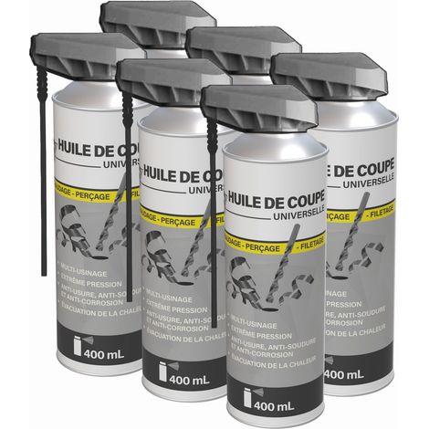 Méduze - 6 huiles de coupe en aérosol 400mL - Universelle - Professionnelle (1/5)