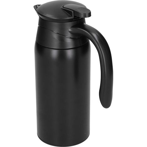 Elektrischer Wasserkocher (800 ml) mit Sockel, großes Fassungsvermögen, tragbar, isolierend, fürs Auto, mattschwarz (1/5)