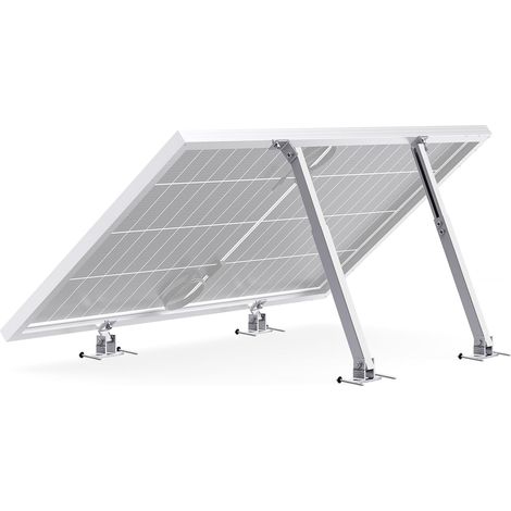 Supports de montage réglables pour panneau solaire en alliage d'aluminium, angle d'inclinaison de 15 ° à 30 °, prend en charge un panneau de 50 à 400 W pour surface plane, camping-car, toit (1/5)