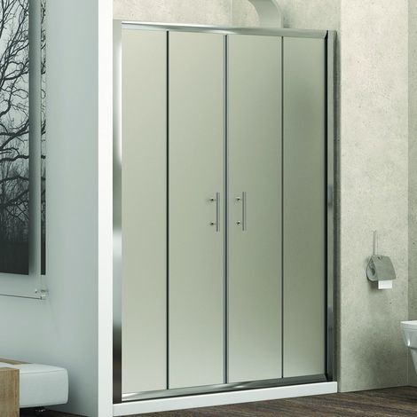 Doccia un lato 170cm vetro opaco con doppio scorrevole KF6000 kamalu