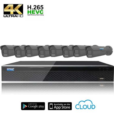 Kit Videosorveglianza 8 telecamere Ultra AHD 4K disco 1TB (1/4)