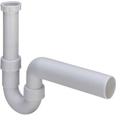 Viega siphon pour tuyau 105716 G 2000 2000 /2 x DN 40, plastique blanc , sortie horizontale (1/5)