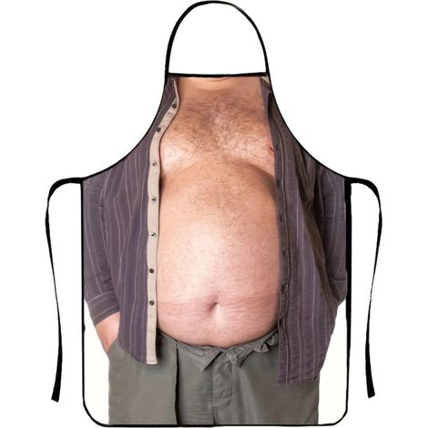 Wasserfeste, fleckenabweisende Grillschürze mit witzigem Muster für Männer und Frauen in der Küche (1/4)