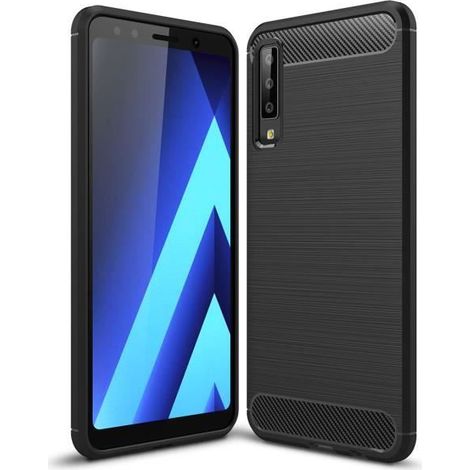 Coque - Samsung - Galaxy A7 2018 - TPU - Antichoc - Souple - Noir (1/4)