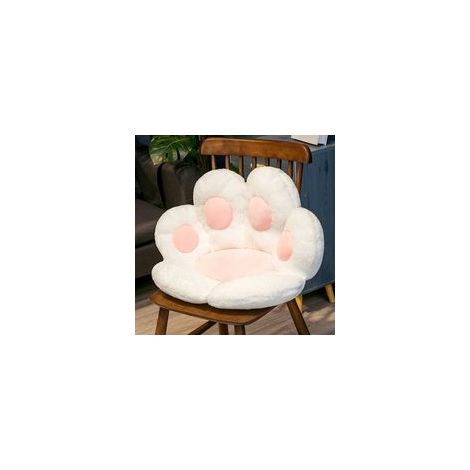 Coussin en forme de patte de chat en peluche douce, tapis de sol chaud pour canapé, chaise bureau –