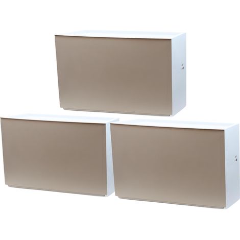 SET 3 SCARPIERE IN PROPILENE 51 X 17 X H39 CM COMPONIBILI IMPILABILI TORTORA (1/5)