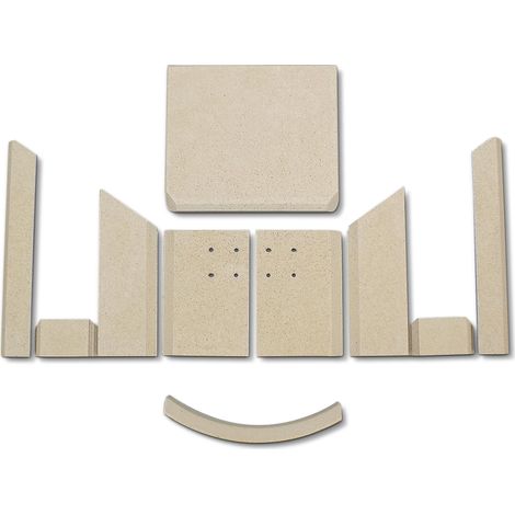 Habillage de foyer pour poêles à cheminée TT10G de Termatech - vermiculite - 10 pièces