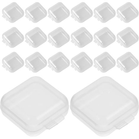 Mini boîtes de rangement transparentes pour accessoires et bijoux, au design épuré à fermeture (1/5)