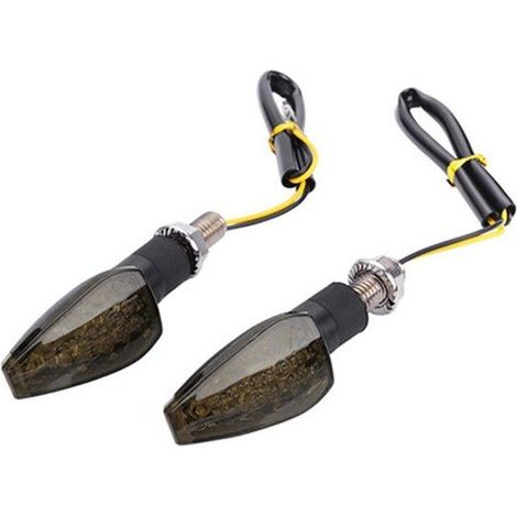 LED Blinklichter Motorrad RP12 ECE 2 Stück getönt nr